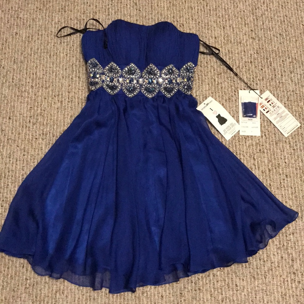 royal blue mini dress